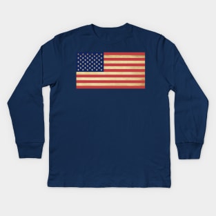 USA Old Flag Design. Kids Long Sleeve T-Shirt